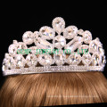 Direto da fábrica Rhinestone Tiara Clear Crown Stone para nupcial